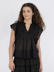 Jayla S Voile Top Black