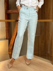 Dori Linen Trousers Light Blue