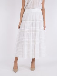 Felicia S Voile Skirt White