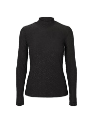 Roll Neck Blouse Black