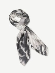 Allis Printed Silk Scarf Pale Sand