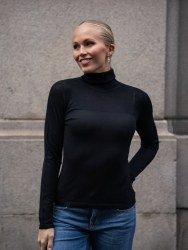 Merino High Neck Black