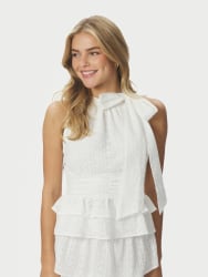 Ansol Emb Top Off White