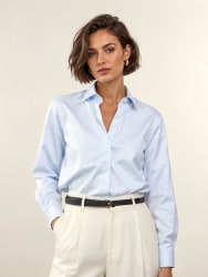 Siri Cotton Shirt Light Blue