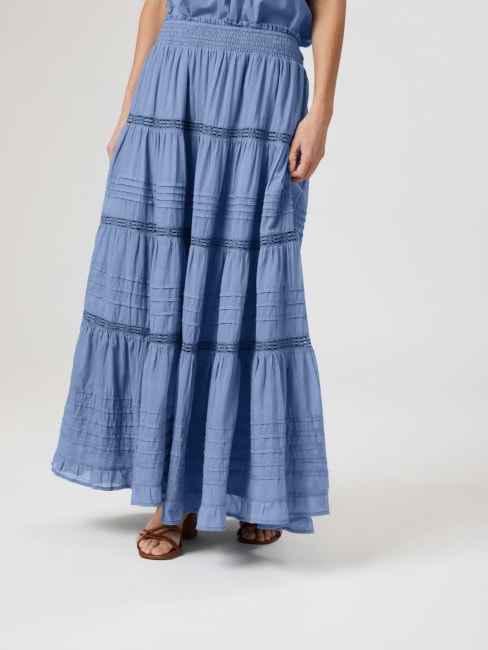 Felicia S Voile Skirt Smoke Blue