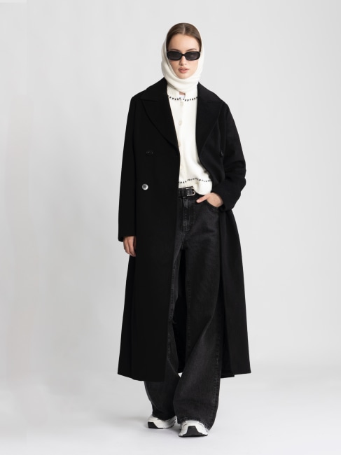 Louise Wool Coat Black