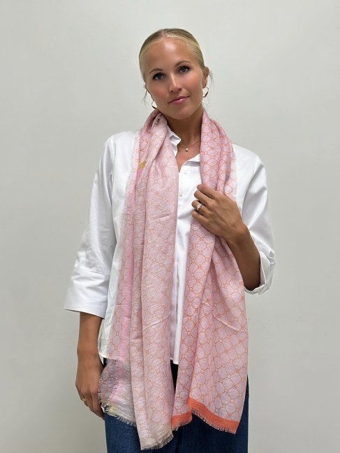 Maikee Linen Scarf Pink