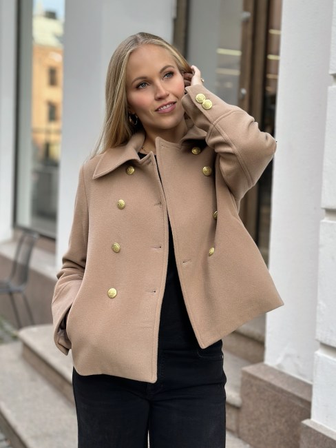 Fryd Wool/Cash Jacket Beige