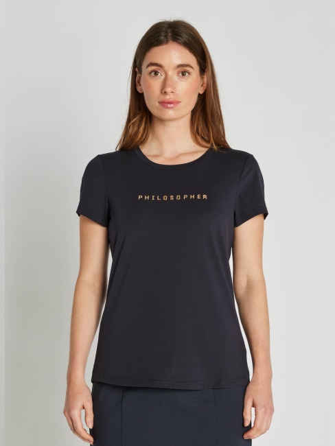 Philosopher Tee Midnight Blue