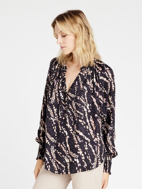 Annsofie Blouse Black/Coral