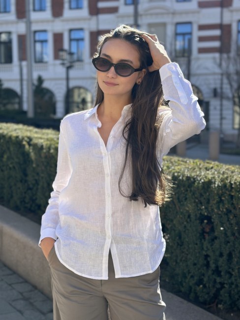 Bella Linen Shirt White