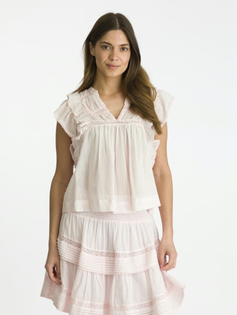 Jayla S Voile Top Light pink