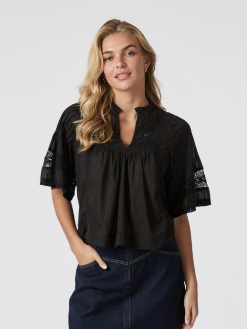 Siama Voile Blouse Black