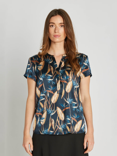 Blaine Top Blue Print