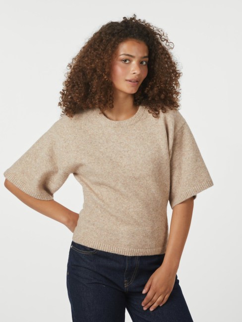 Asha Knit Tee Sand Melange