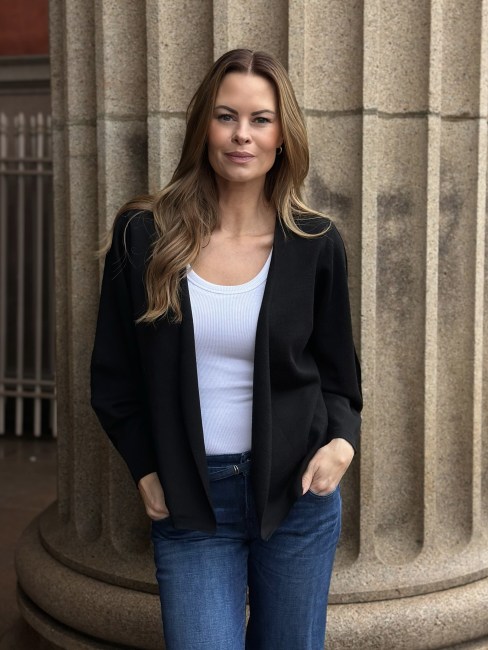 Else Merino Wool Cardigan Black
