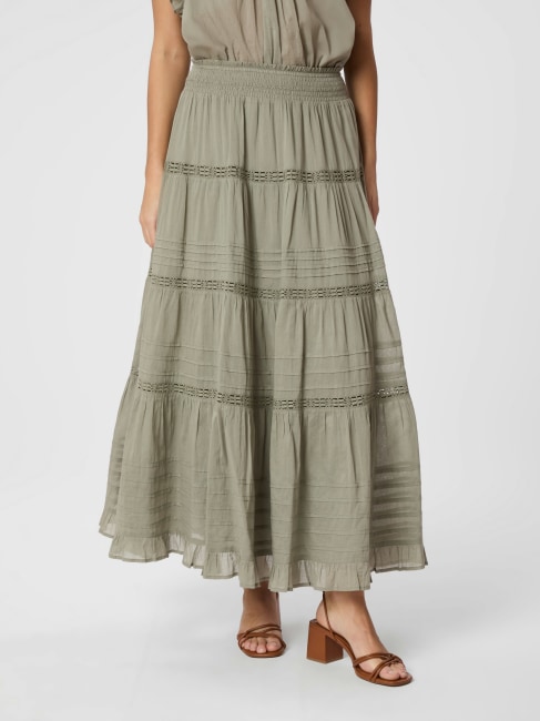 Felicia Voile Skirt Smoke Green