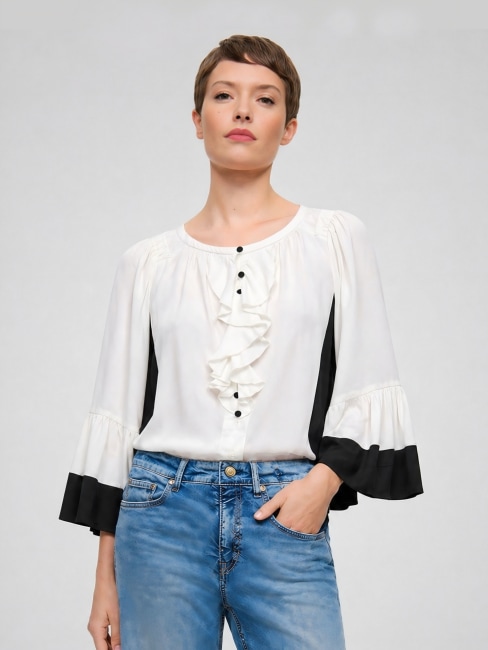 Nitha, blouse Off White