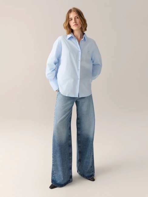 Caryn Poplin Celeste Light Blue
