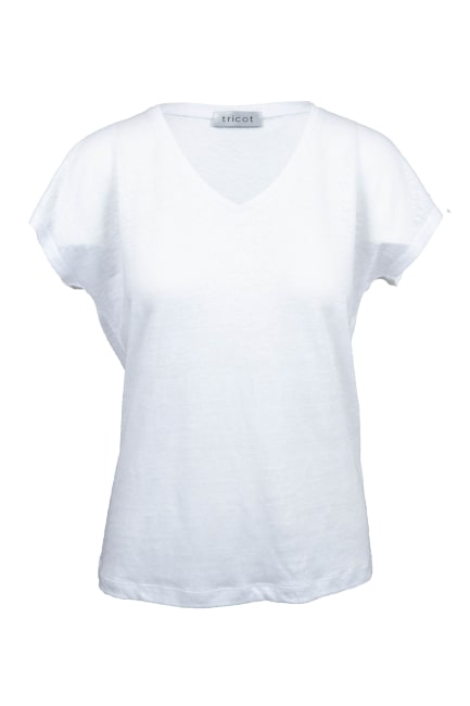 Linen V-neck Tee