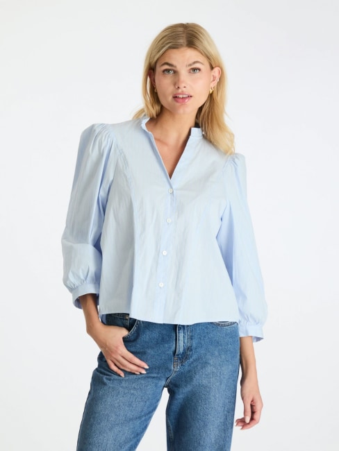 Barba Stripe Blouse Light blue