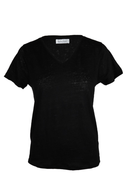 Linen V-neck Tee