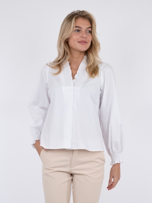 Brielle Solid Shirt White