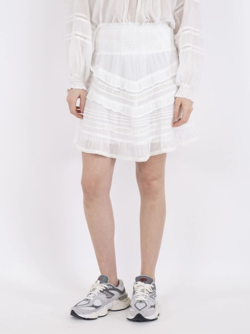 Donna Voile Skirt White