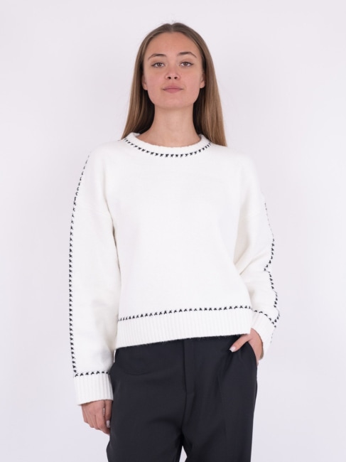 Detri Knit Blouse Offwhite