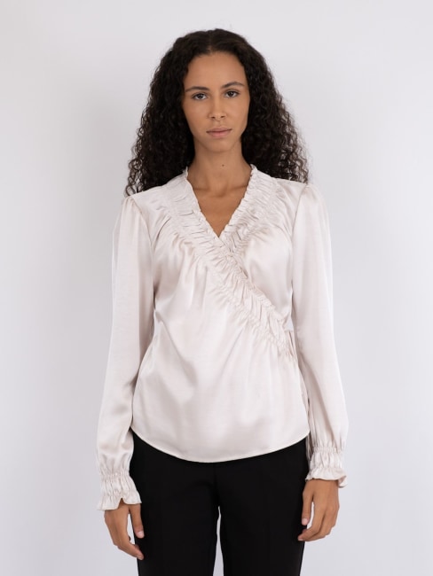 Dessy Sateen Blouse Ivory