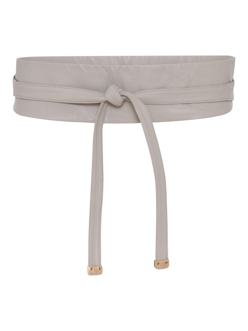 Cam Leather Tie belt Sand