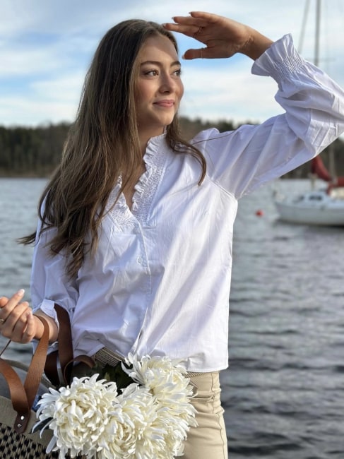 Brielle Solid Shirt White