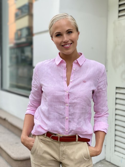 Linen Shirt LS Pink