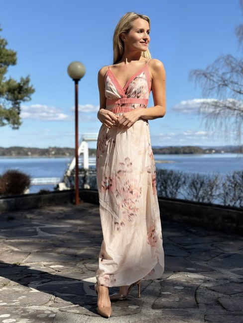 Jolee Strap Dress Sand Coral