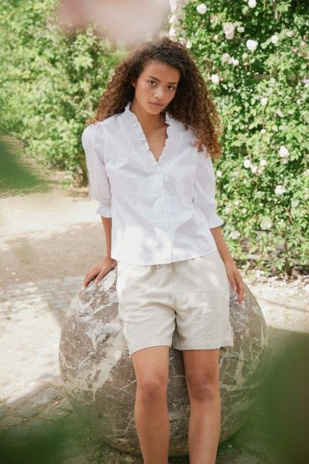 Briony Poplin Blouse White