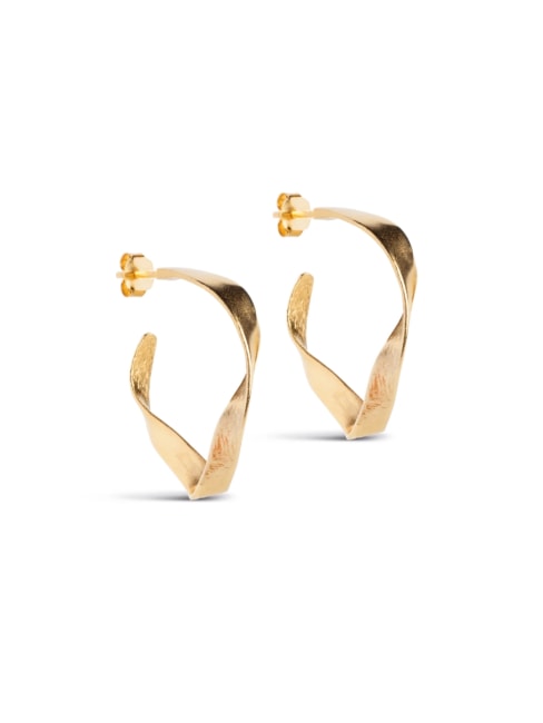 Hoops Scarlet Small Gold