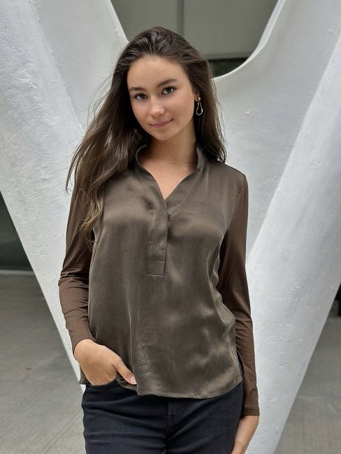 Timbia Blouse Brown Army