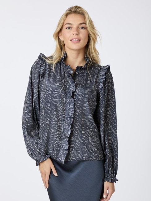 Gemmi Zigzag Blouse Mint