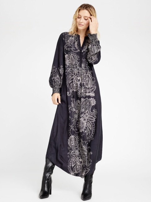 Hali Long Dress black/sand