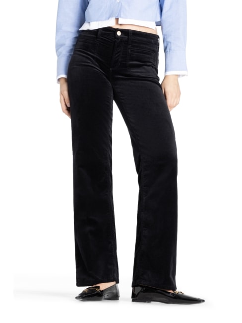 Tess Velvet Wide Black