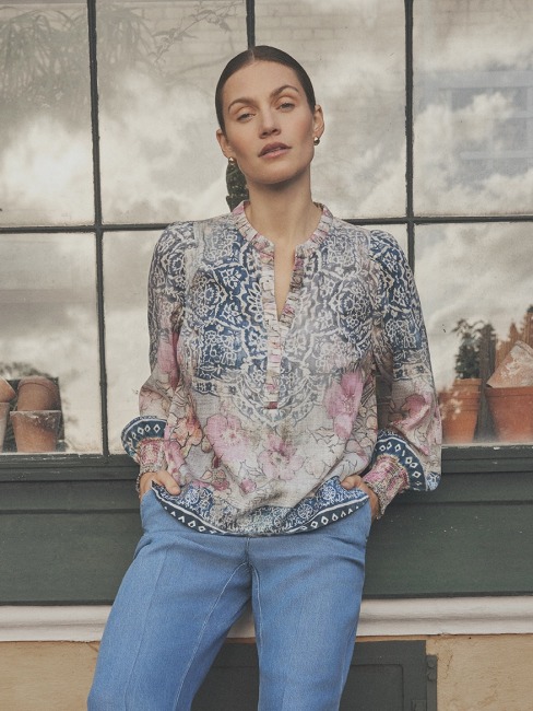 Neomi Blouse Rose/Navy