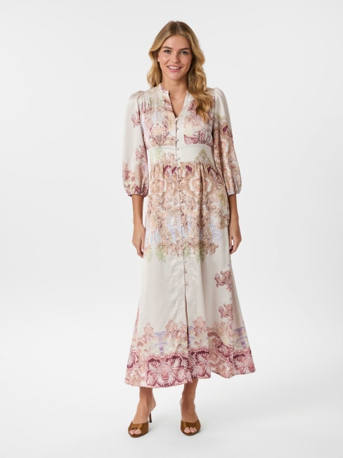 Stellar Paisley Dress Ivory