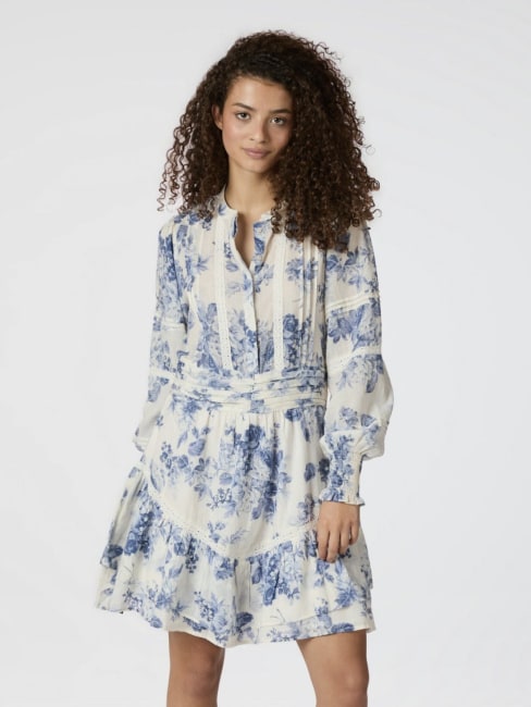 Roberta Flower Flow Dress Light Blue