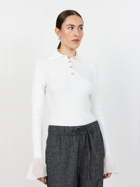 Obi 1 Cardigan Star White