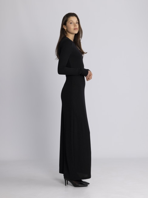 Alva Maxi Glitter Dress Black