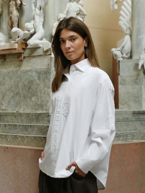 Dalma Dori Emb Shirt White