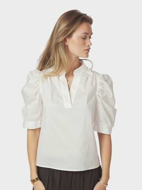 Roella Poplin Blouse White