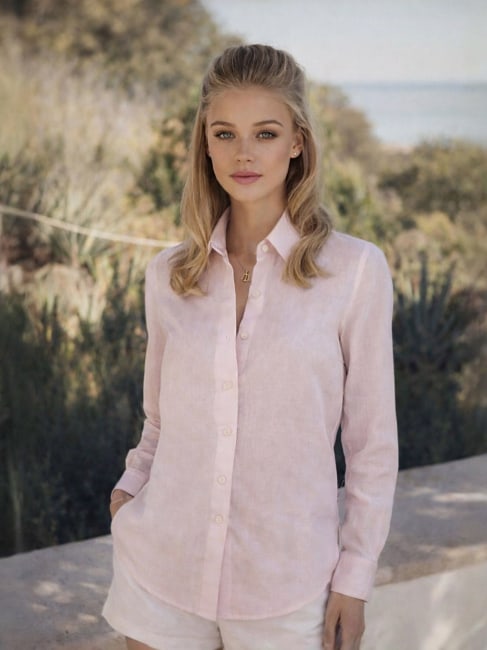Sofie Linen Shirt Light pink