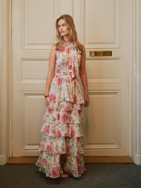 Marli Big Flower Dress Creme