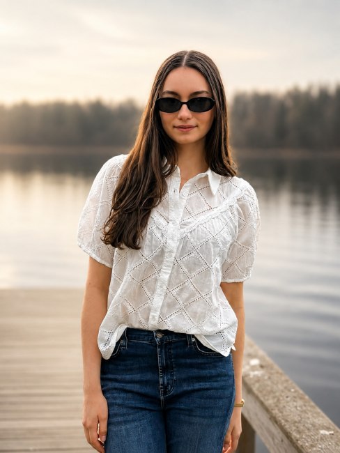 ROW 2 SHIRT Star White